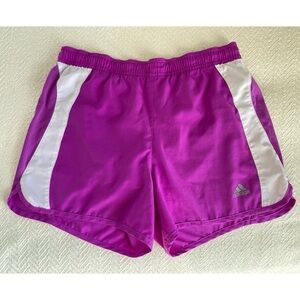💐3/$12 Adidas Running Shorts Hot Pink/Fuchsia White Stripe Size Small